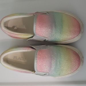 Childrens place colorful sparkle slip on size 10
